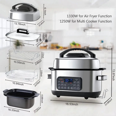 12 - in - 1 Multifunctional Air Fryer & Slow Cooker - InspiredGrabs.com